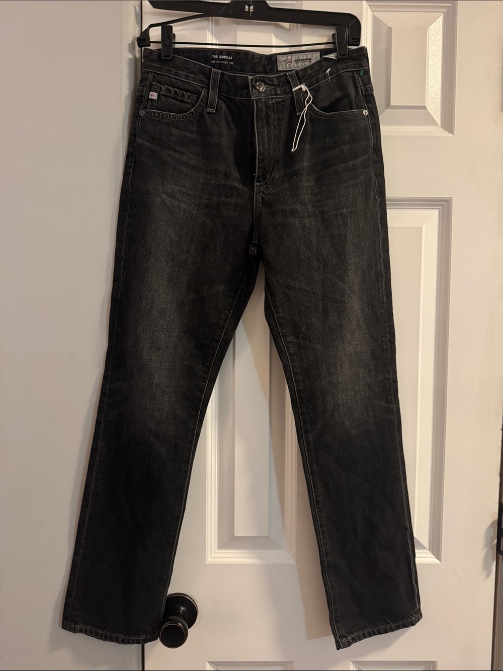 Ag Adriano Goldschmied Women's Washed Black Cropped Jeans
